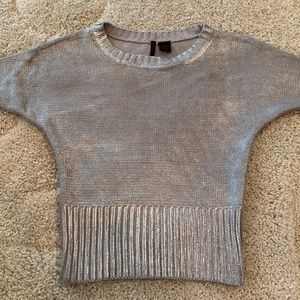 Silver Metallic Sweater